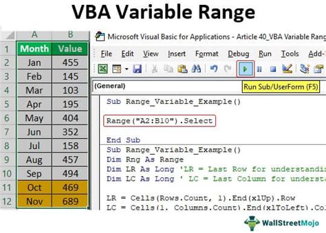 VBA Range Object Variables (Dim / Set Range) .
